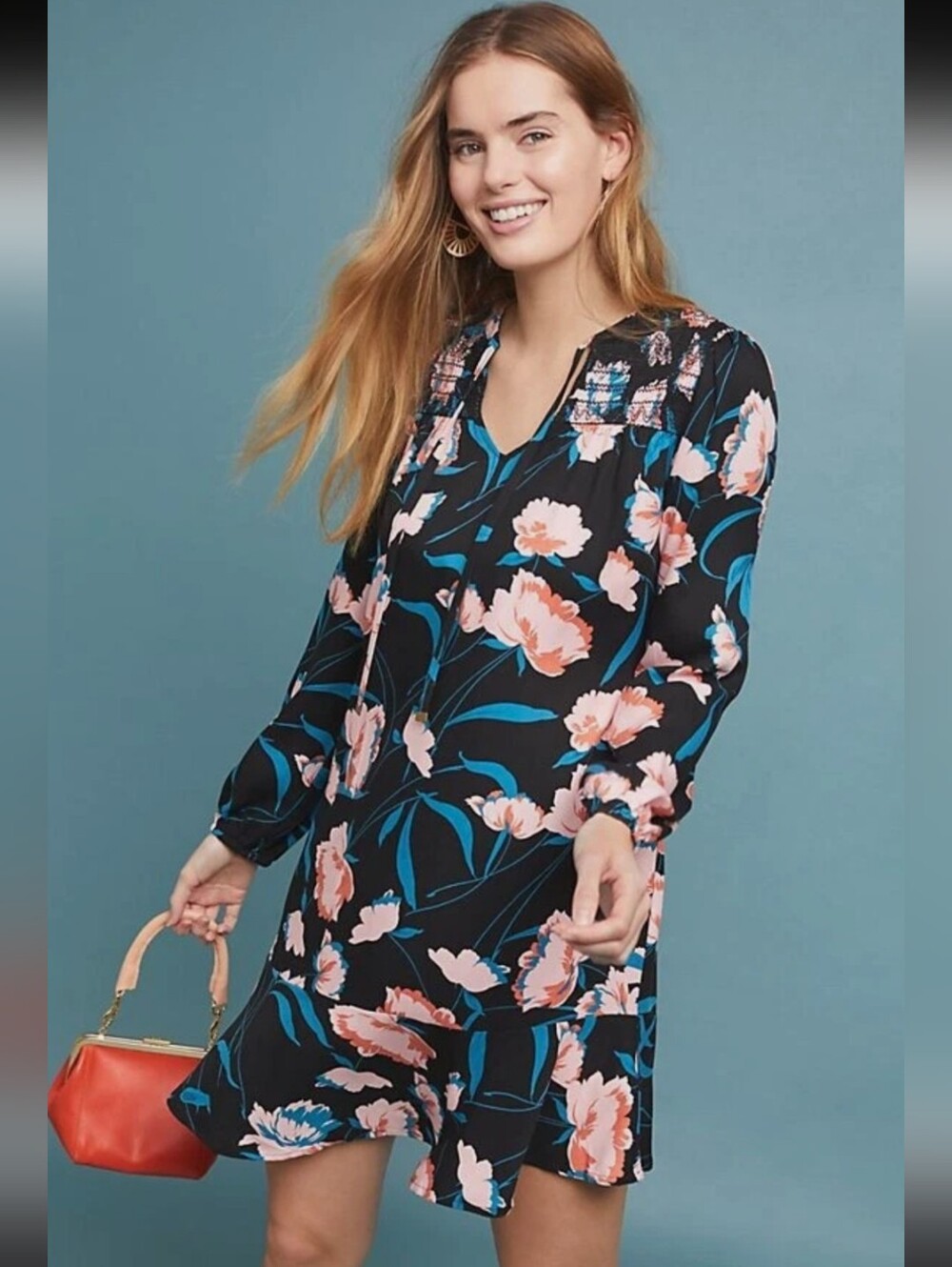 Maeve Ragonda Tunic floral print dress, size 4, EUC